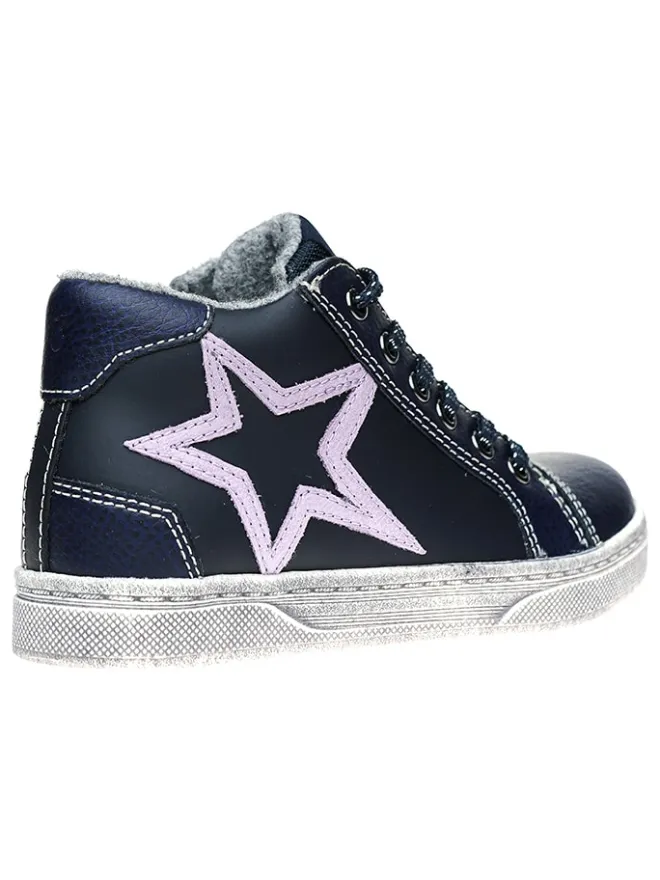 Leder-Sneakers in Dunkelblau>lamino Clearance