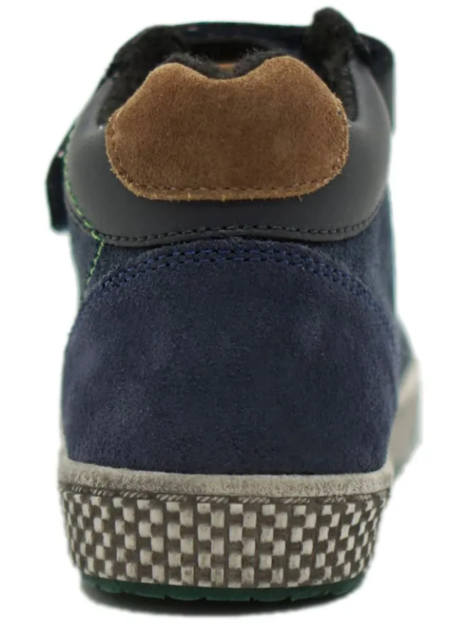 Leder-Sneakers in Dunkelblau>lamino Hot