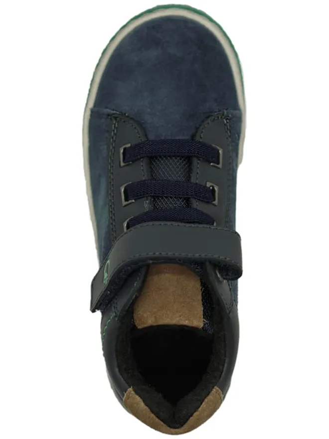 Leder-Sneakers in Dunkelblau>lamino Hot
