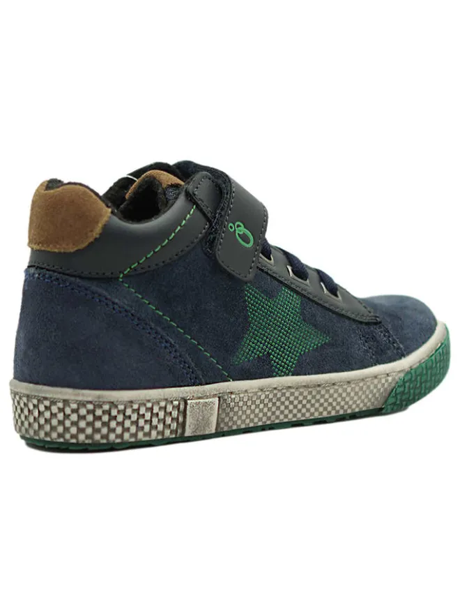 Leder-Sneakers in Dunkelblau>lamino Hot