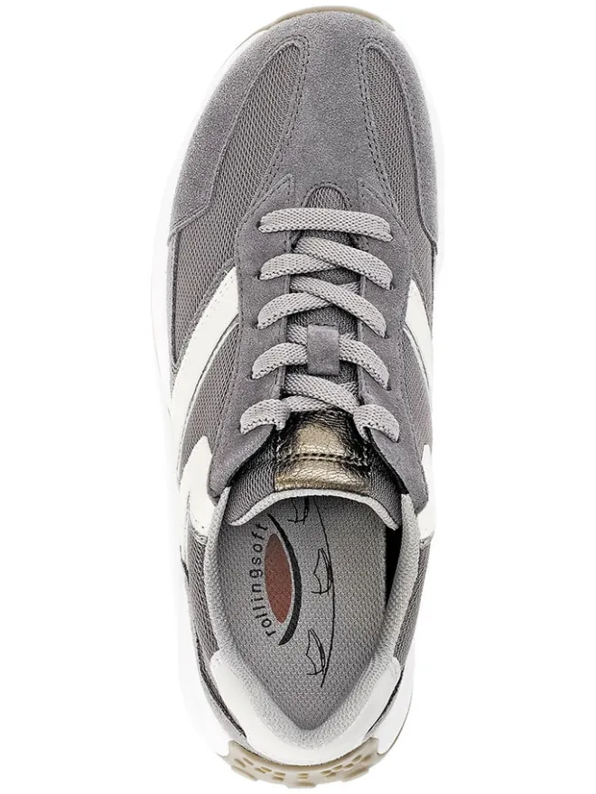 Leder-Sneakers in Grau>Gabor Sale