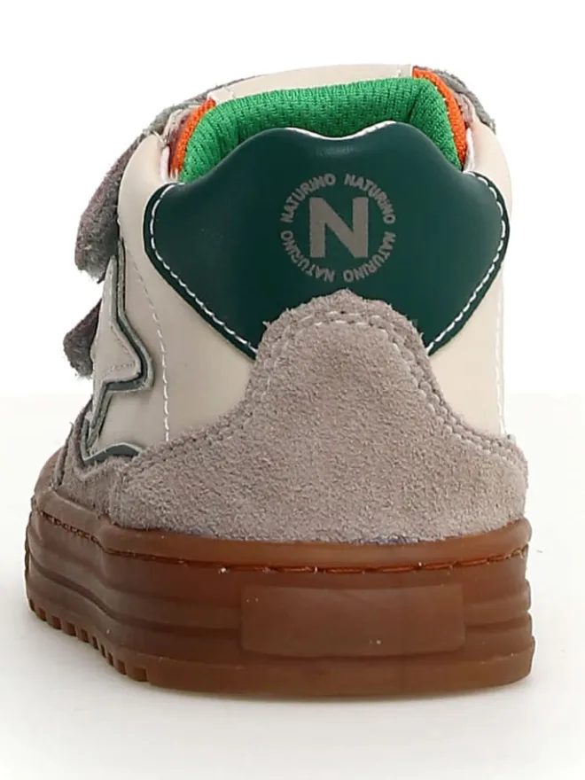 Leder-Sneakers in Grau/ Beige/ Grün>Naturino Hot