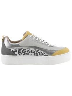 Heine Sneakers^Leder-Sneakers in Grau/ Bunt