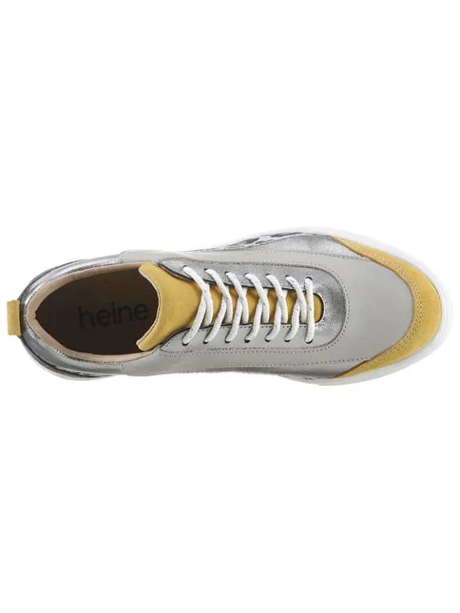 Heine Sneakers^Leder-Sneakers in Grau/ Bunt