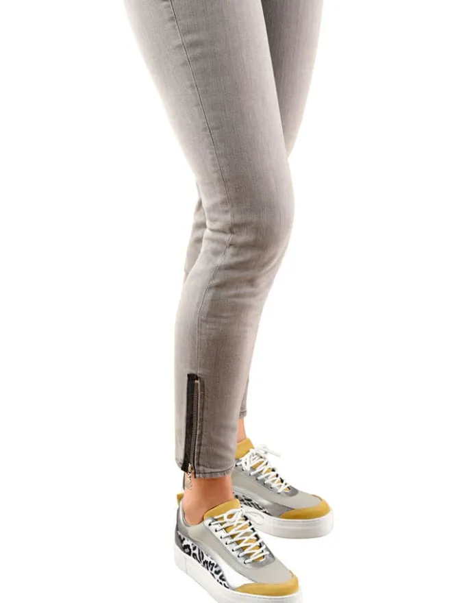 Heine Sneakers^Leder-Sneakers in Grau/ Bunt