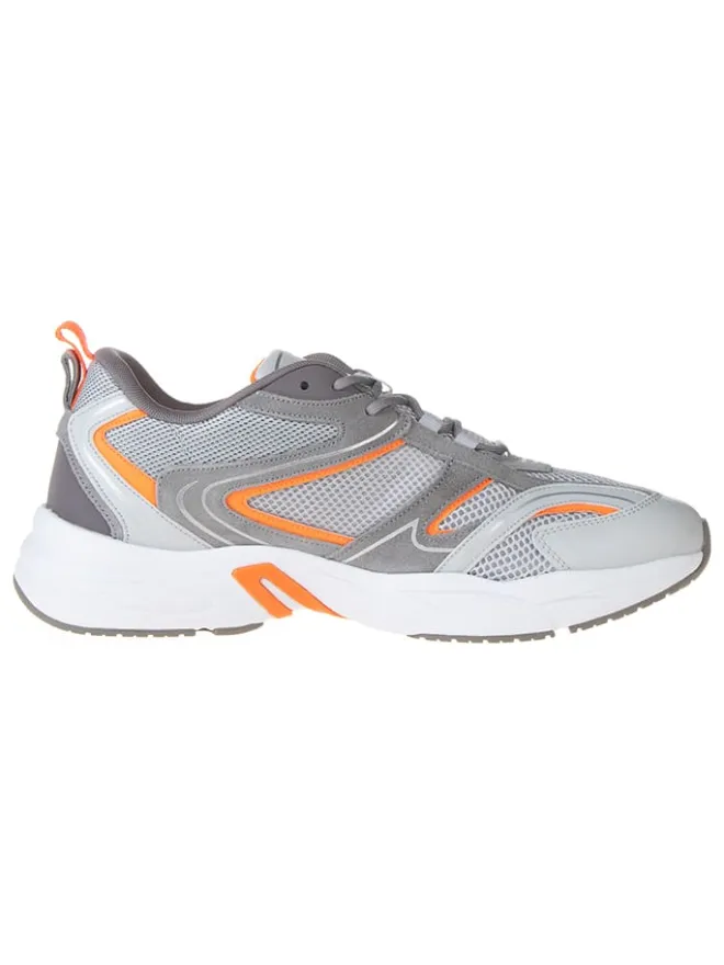 Calvin Klein Sneakers^Leder-Sneakers in Grau/ Orange