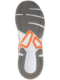 Calvin Klein Sneakers^Leder-Sneakers in Grau/ Orange