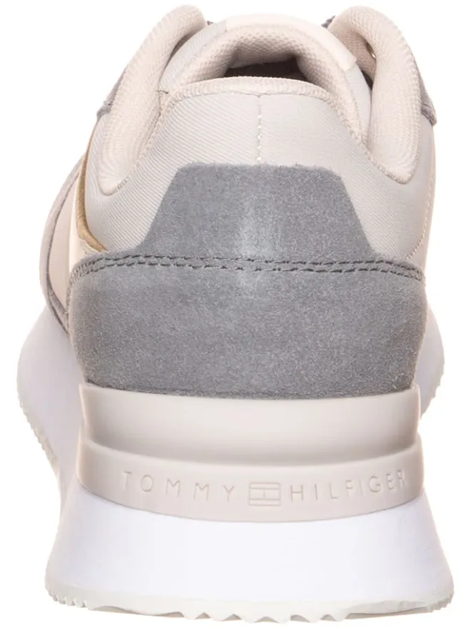 Leder-Sneakers in Grau/ Rosa>Tommy Hilfiger Shoes