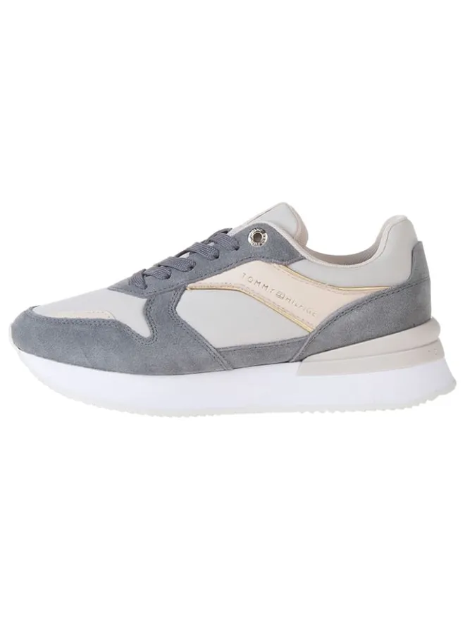 Tommy Hilfiger Shoes Sneakers^Leder-Sneakers in Grau/ Rosa