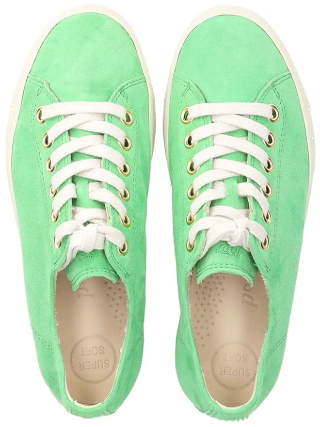 Paul Green Sneakers^Leder-Sneakers in Grün