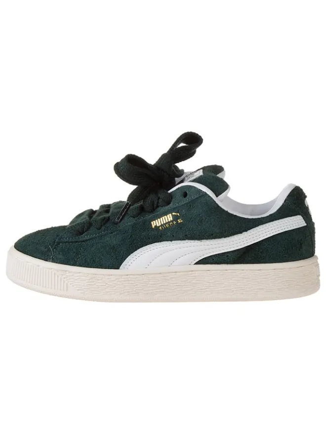 Leder-Sneakers in Grün/ Weiß>Puma Clearance