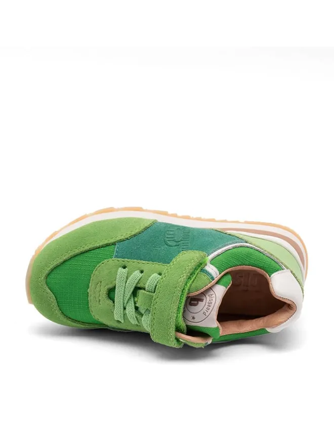 bisgaard Sneakers·Sneakers Low^Leder-Sneakers in Grün/ Weiß