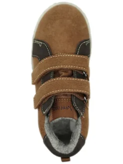 Leder-Sneakers in Hellbraun><noscript><img width=