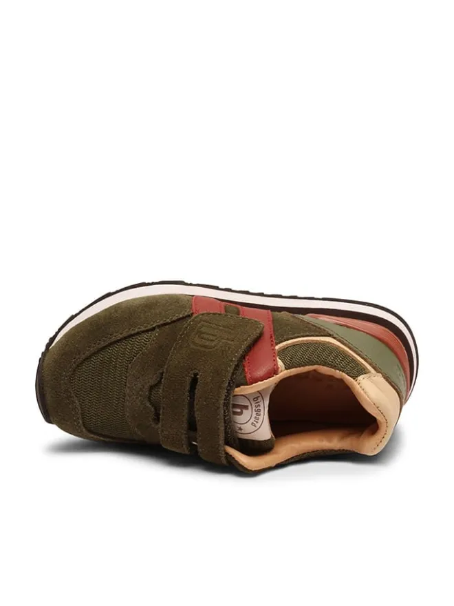 Leder-Sneakers in Khaki>bisgaard New