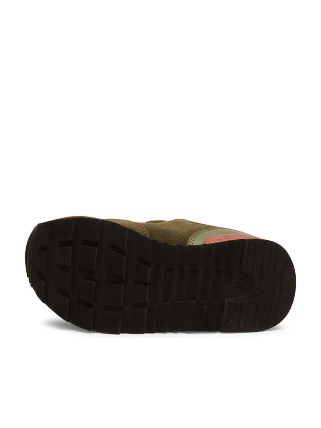 Leder-Sneakers in Khaki>bisgaard New