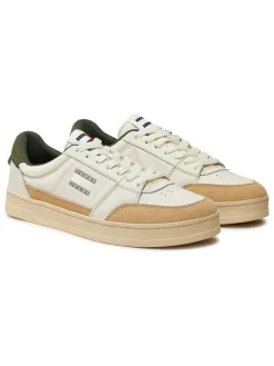 Tommy Hilfiger Shoes Sneakers^Leder-Sneakers in Khaki/ Beige/ Weiß