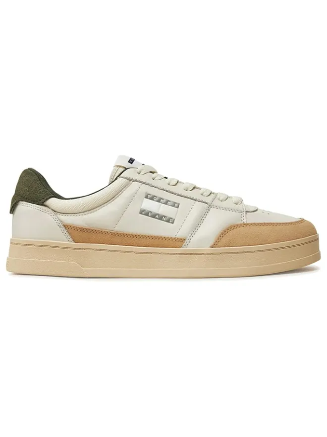 Tommy Hilfiger Shoes Sneakers^Leder-Sneakers in Khaki/ Beige/ Weiß