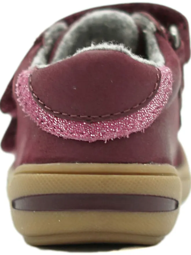 Leder-Sneakers in Lila>lamino
