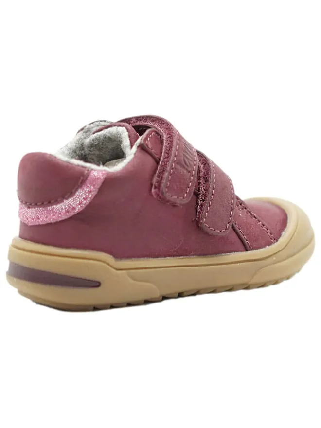 Leder-Sneakers in Lila>lamino