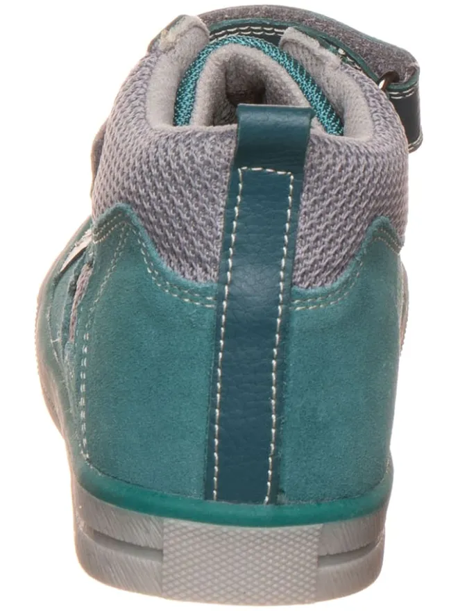 Leder-Sneakers in Petrol>lamino Online