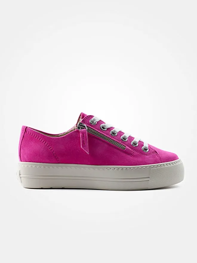 Paul Green Schnürschuhe^Leder-Sneakers in Pink