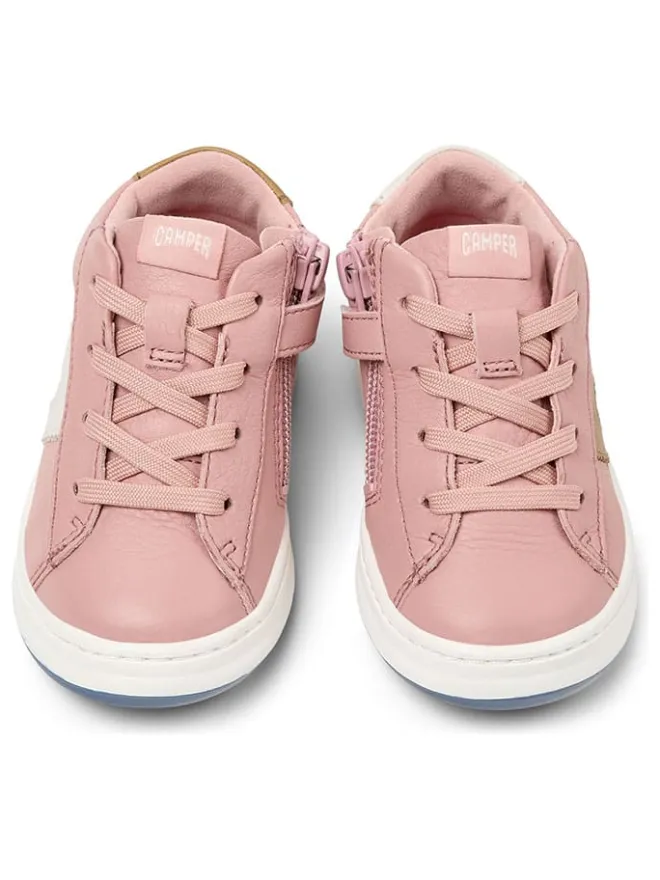 Leder-Sneakers in Rosa/ Weiß>Camper Hot