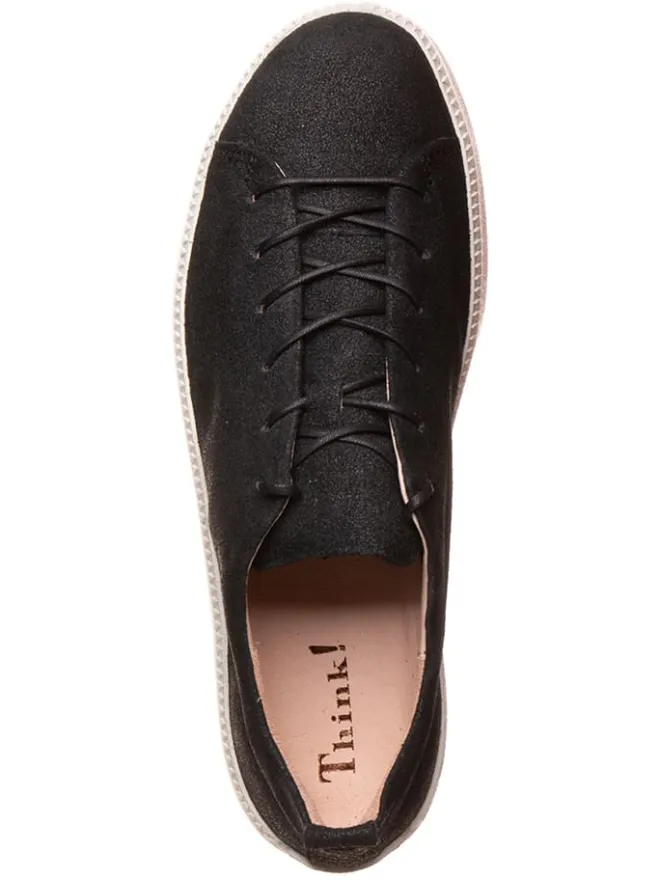 Leder-Sneakers in Schwarz>Think! Hot