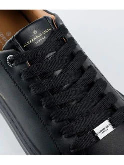 Leder-Sneakers in Schwarz><noscript><img width=
