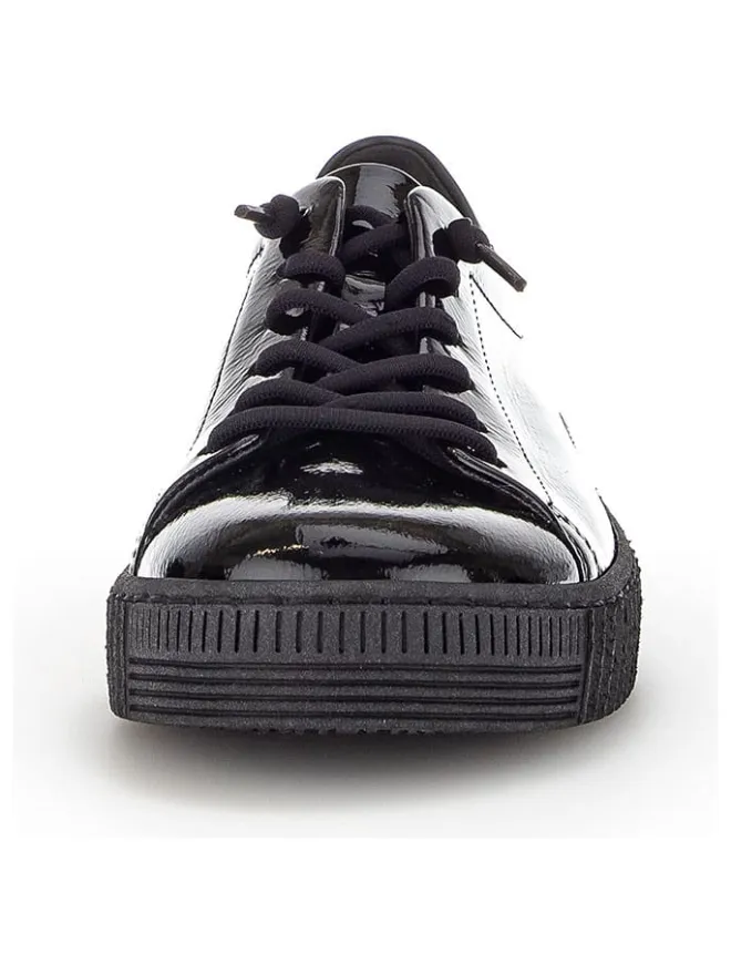 Leder-Sneakers in Schwarz>Gabor Discount