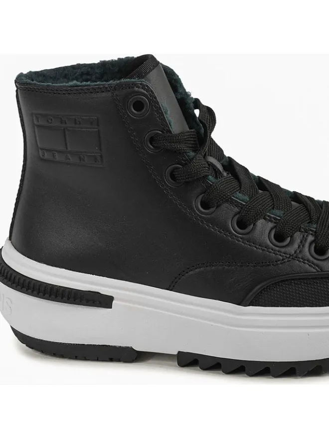 Leder-Sneakers in Schwarz>Tommy Hilfiger Shoes Online