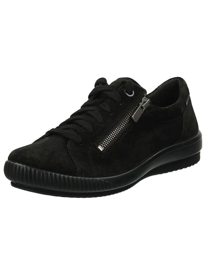 Legero Schnürschuhe^Leder-Sneakers in Schwarz