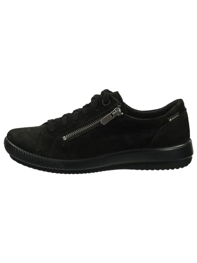 Legero Schnürschuhe^Leder-Sneakers in Schwarz