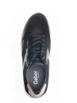 Leder-Sneakers in Schwarz><noscript><img width=