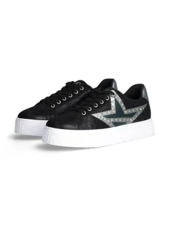 Leder-Sneakers in Schwarz>Liu Jo