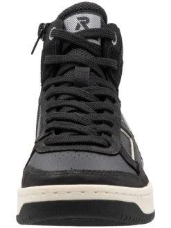 Leder-Sneakers in Schwarz><noscript><img width=