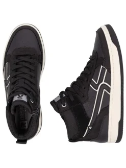 Leder-Sneakers in Schwarz><noscript><img width=