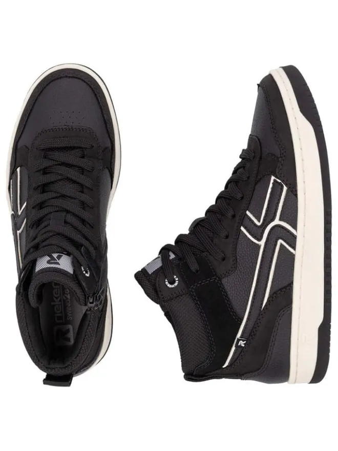 Leder-Sneakers in Schwarz>rieker Sale