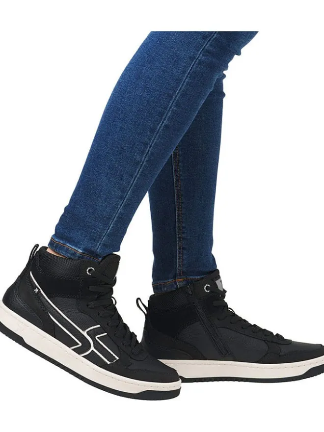 Leder-Sneakers in Schwarz>rieker Sale