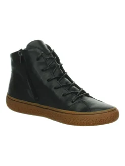 Leder-Sneakers in Schwarz><noscript><img width=