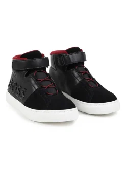 Hugo Boss Kids Sneakers·Sneakers High^Leder-Sneakers in Schwarz