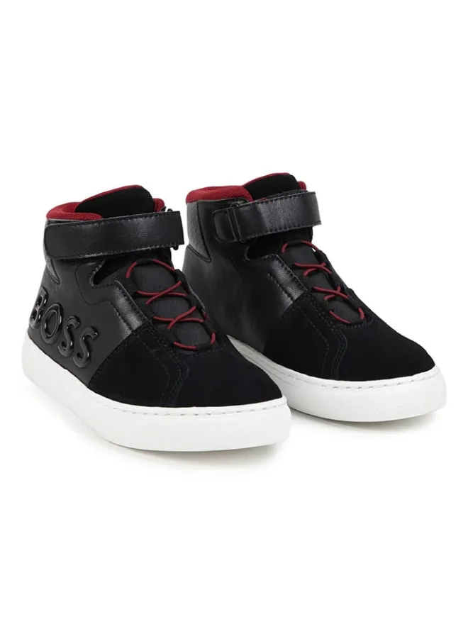 Hugo Boss Kids Sneakers·Sneakers High^Leder-Sneakers in Schwarz