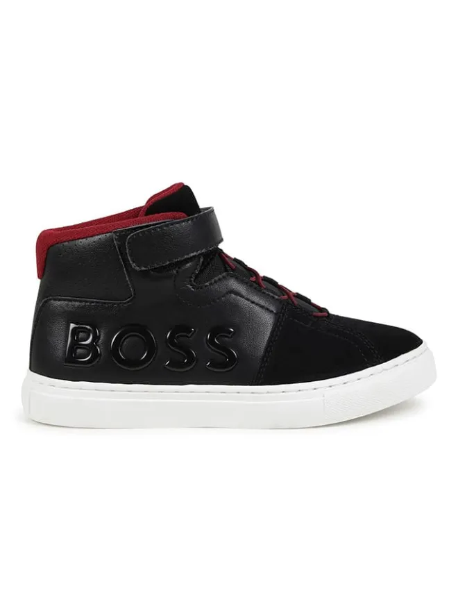 Hugo Boss Kids Sneakers·Sneakers High^Leder-Sneakers in Schwarz