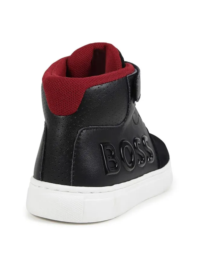 Hugo Boss Kids Sneakers·Sneakers High^Leder-Sneakers in Schwarz