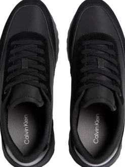 Leder-Sneakers in Schwarz><noscript><img width=