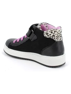 Leder-Sneakers in Schwarz/ Rosa><noscript><img width=