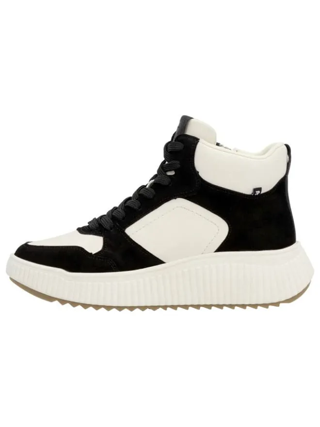 Leder-Sneakers in Schwarz/ Weiß>rieker Clearance