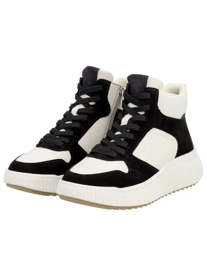 Leder-Sneakers in Schwarz/ Weiß>rieker Clearance