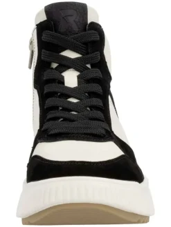 Leder-Sneakers in Schwarz/ Weiß><noscript><img width=