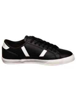 Leder-Sneakers in Schwarz/ Weiß>Lacoste New
