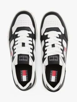 Leder-Sneakers in Schwarz/ Weiß><noscript><img width=